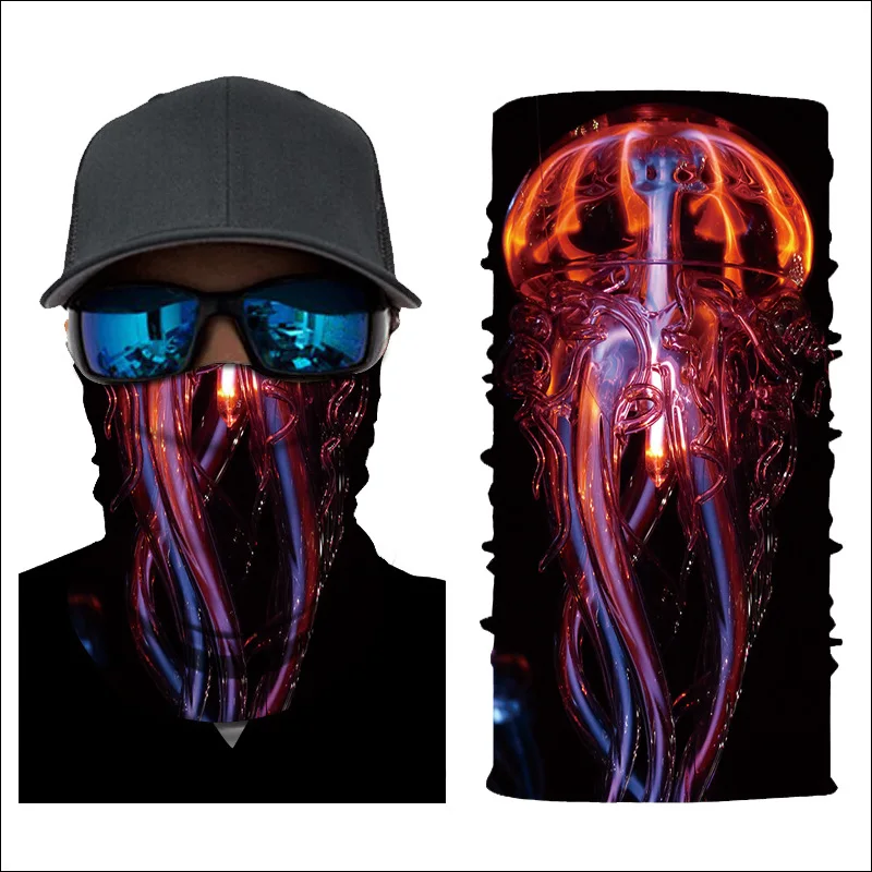 Высокая эластичность 3D бесшовная бандана Баффы морской жизни шарф Велоспорт шеи гетры Ветрозащитный УФ повязка на голову мотоцикл маска Ciclismo - Цвет: A16