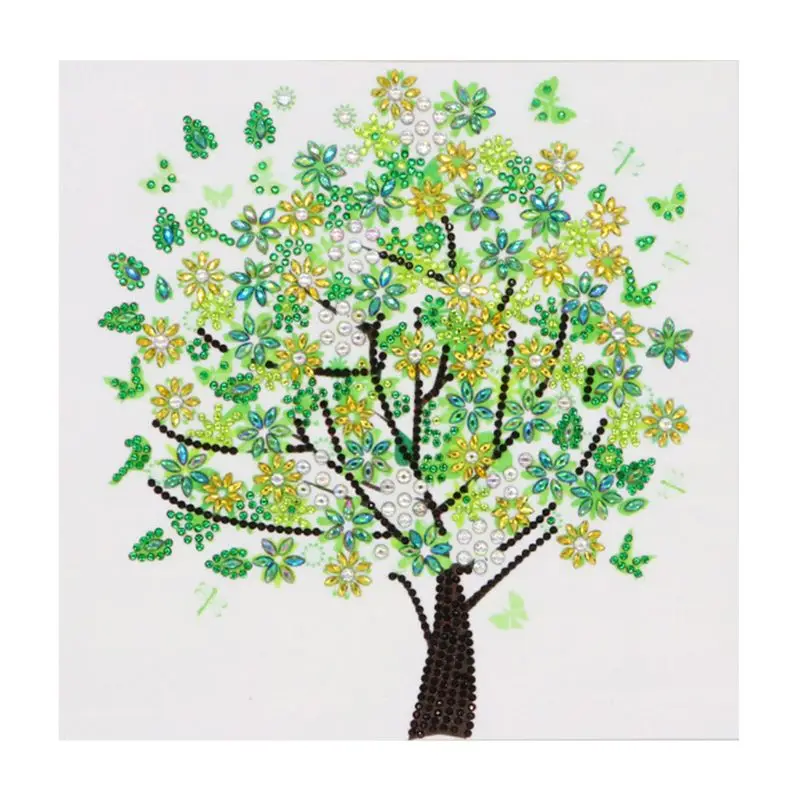 

Green Tree 5D Special Shaped Diamond Painting Embroidery Needlework Rhinestone Crystal Cross Craft Stitch Kit DIY