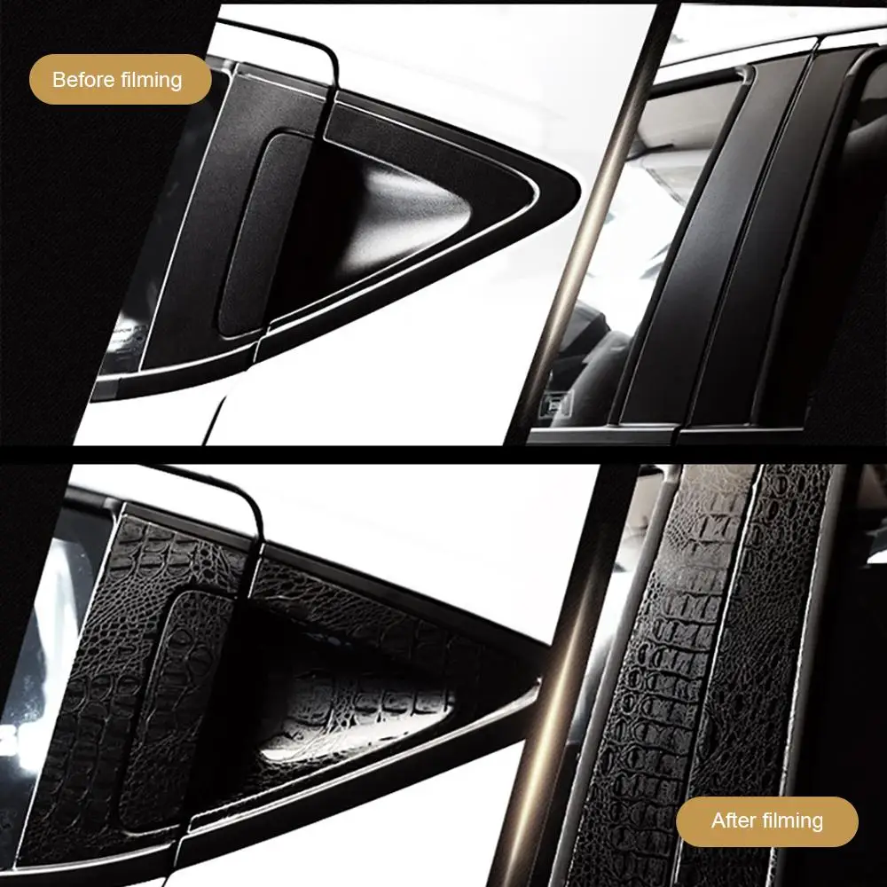 

152 x 10cm Automotive Interior Stickers Car Sticker Wrap Film Simulation Crocodile Styling Leather Interior Decor Decals Sticker