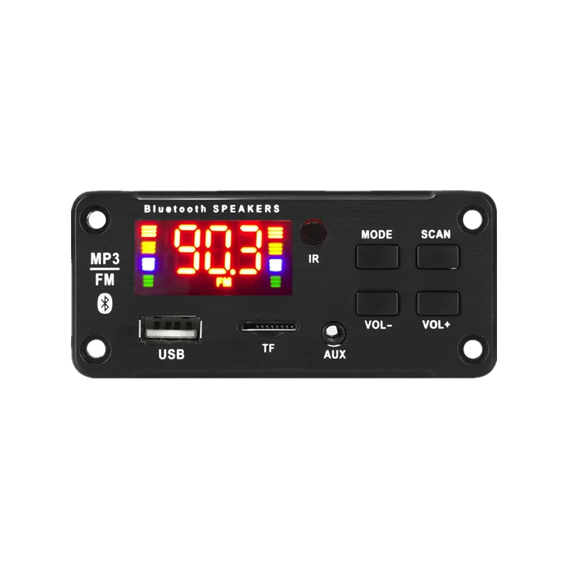 Placa amplificadora 50W  Player Decoder Board 5V-18V Bluetooth-compatible 5.0 Car FM Radio Module TF USB AUX WMA Player Decode