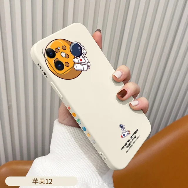 Rectangle Cute Pattern Phone Case For iPhone 12 13 Pro Max 11 X XS XR XSMAX SE2020 8 8Plus 7 7Plus 6 6S Plus Silicone Cover White3