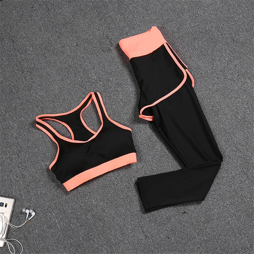 Seperate Pad 3pcs Yoga Set Women's Running Fitness Jacket Sports Bra Wear Clothing Women Training Set Sport Pant Suit Tracksuit