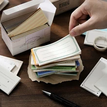 Yoofun 600 folhas retro mínimo ins estilo fronteira bloco de memorando conjunto bala journaling mensagem nota escritório escola material estacionário