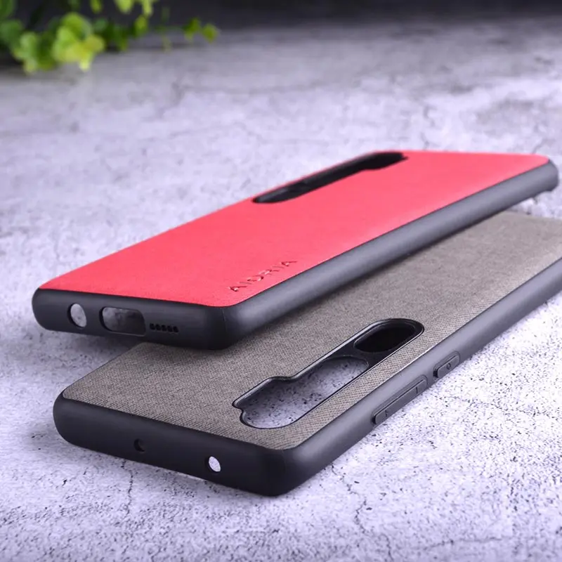 Текстильный чехол для Xiaomi Mi note 10 pro Жесткий Чехол из поликарбоната + мягкого ТПУ