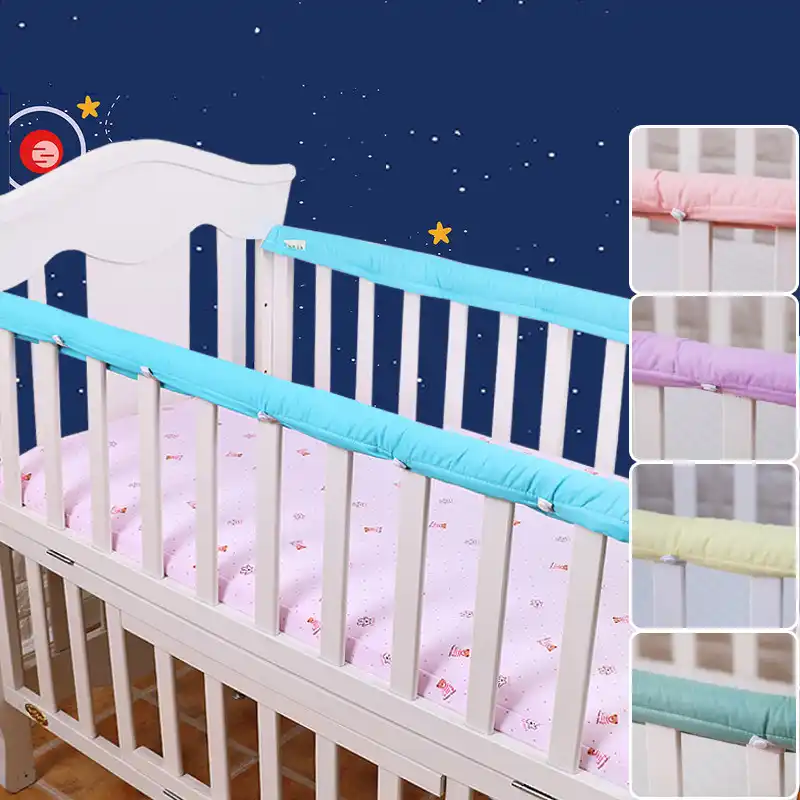 grey cot bumper bars