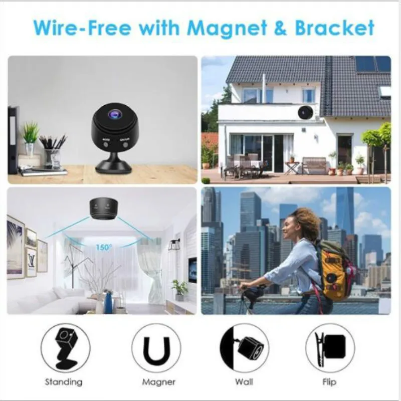 A9 Мини Full-HD 1080P маленькая Wifi камера Wifi IP мини камера ИК ночного видения микро камера с детектором движения Поддержка TF карта