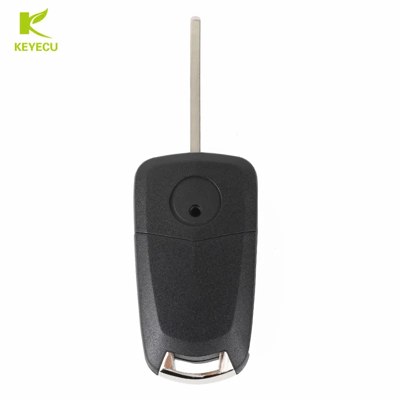 KEYECU Replacement Flip 2/3Buttons Remote Key Fob 433MHz PCF7946 for Vauxhall/Opel Vectra C Signum 2003-2007 Uncut HU43 or HU100
