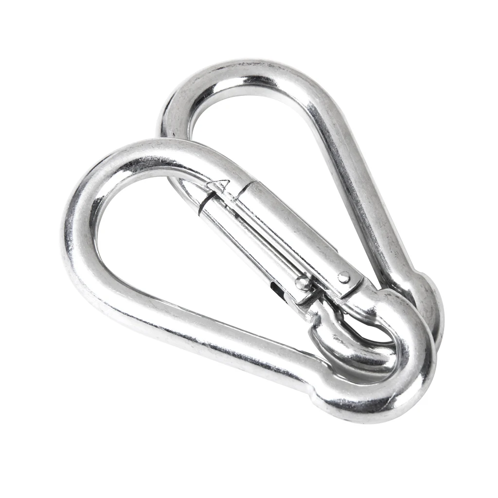 2 Pieces Swing Spring Clip 4inch, Heavy Duty Snap Hook Carabiner Clips for Garden, Camping, Fishing, Hiking, Traveling