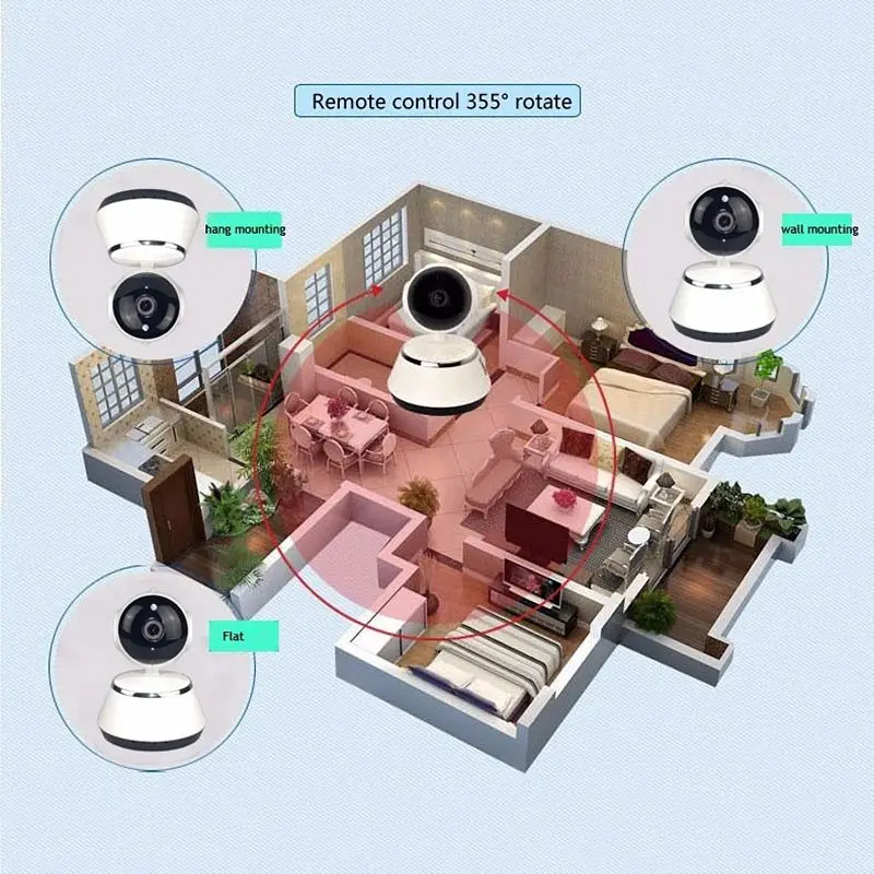 FFYY-V380 приложение для телефона HD 720P Мини ip-камера Wi-Fi камера беспроводная P2P камера безопасности ночное видение ИК Робот детский монитор Поддержка(S