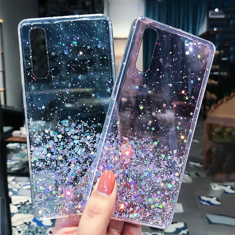 Модный Блестящий чехол для OPPO A92 A92S A52 A91 A9 2020 A83 A79 A73 A71 A59 A57 A1K K5 K3 F11 F9 F7 прозрачный