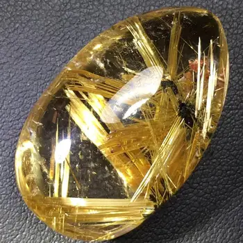 

Natural Gold Rutilated Quartz Flower Pendant Wealthy Water Drop 34*21*12mm Crystal Fashion Necklace Jewelry Certificate AAAAAA
