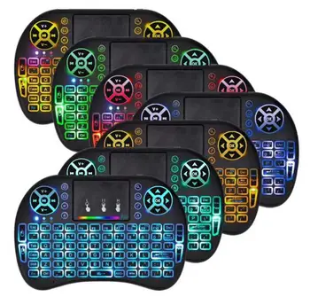 

LEMFO I8 Backlit Mini Keyboard Support 7 Color 2.4 GHz English Russian Version with Touchpad for Android TV Box Or Smart TV