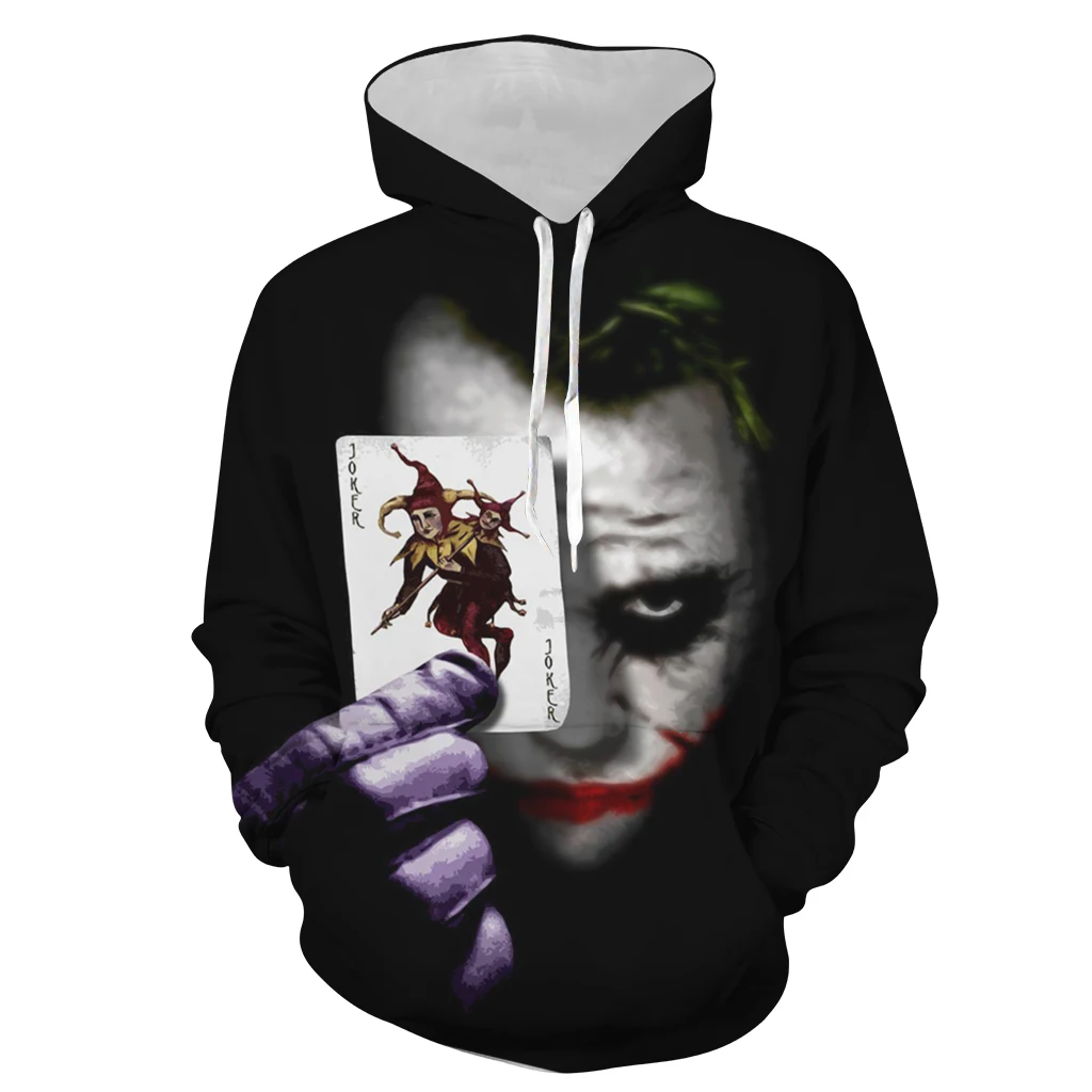 Новые мужские толстовки с клоуном печати свитер Joker кофта с капюшоном пальто с капюшоном топы джокер костюм S-3XL дропшиппинг
