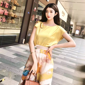 

2020 summer new high-end silk shirt women's sleeveless shoulder knot mulberry silk shirt versatile temperament top 7325