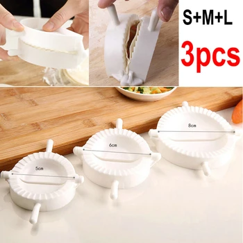 

Kitchen 6.5CM/7.5CM/9.5CM Dumpling Molds Plastic Dough Press Dumpling Pie Ravioli Mould Cooking Pastry Chinese Food Jiaozi Maker