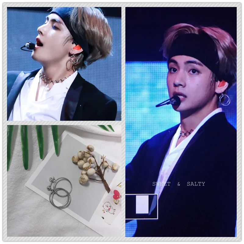 1 шт. KPOP Bangtan серьги для мальчиков V The Same MAMA кольцо панк ювелирные аксессуары много