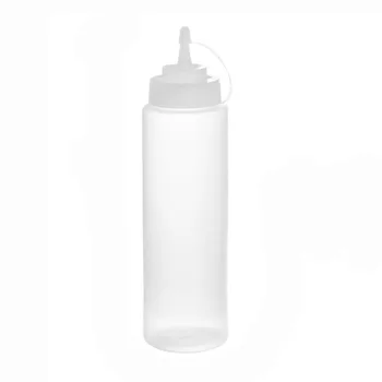 

24 oz Plastic Squeeze Squirt Condiment Bottles 6 pack with Twist On Cap Lids,condiment squeeze bottles - Perfect for Condiments,