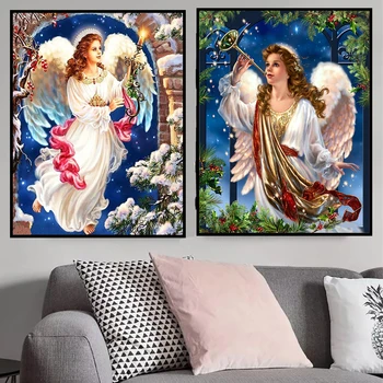 

5D Full Square Diamond Painting Angel Christmas DIY Diamond Embroidery Rhinestone Pictures Cross Switch Kit Mosaic Hobby Sale