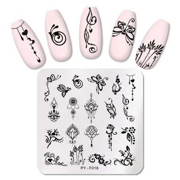 

PICT You Butterfly Pattern Nail Stamping Plates Nail Art Plate Pictures Stainless Steel Nail Design Stencil Tools PY-F016