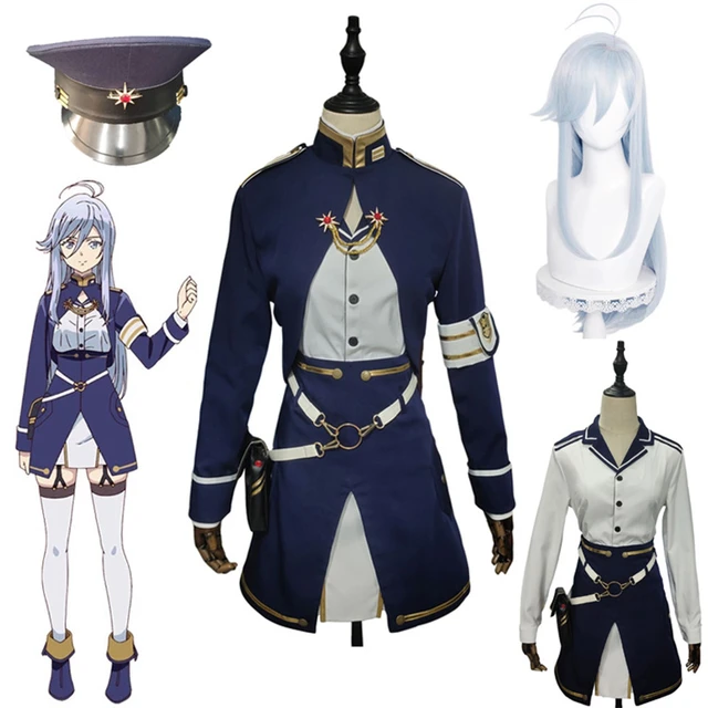 Anime 86 Eighty Six Vladilena Milize Cosplay Costume Lena Dress Blue  Uniform Hat Wig Halloween Party Outfits Girls Women - AliExpress