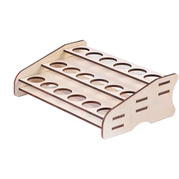

18 Hole Wooden Pigment Bottles Storage Organizer Color Paints Stand Rack Holder Drawing Storage Tool(Aperture 36Mm)