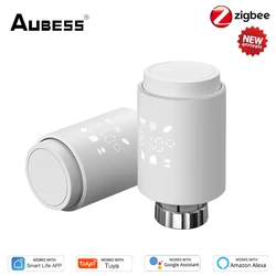 Aubess – Thermostat intelligent ZigBee, actionneur de radiateur, vanne, contrôleur de température TRV, Programmable, commande vocale Alexa, nouveau 