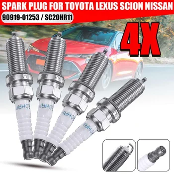 

SC20HR11 4pcs Car Spark Plugs 90919-01253 SC20HR11 For Toyota Corolla/Matrix Prius For Lexus