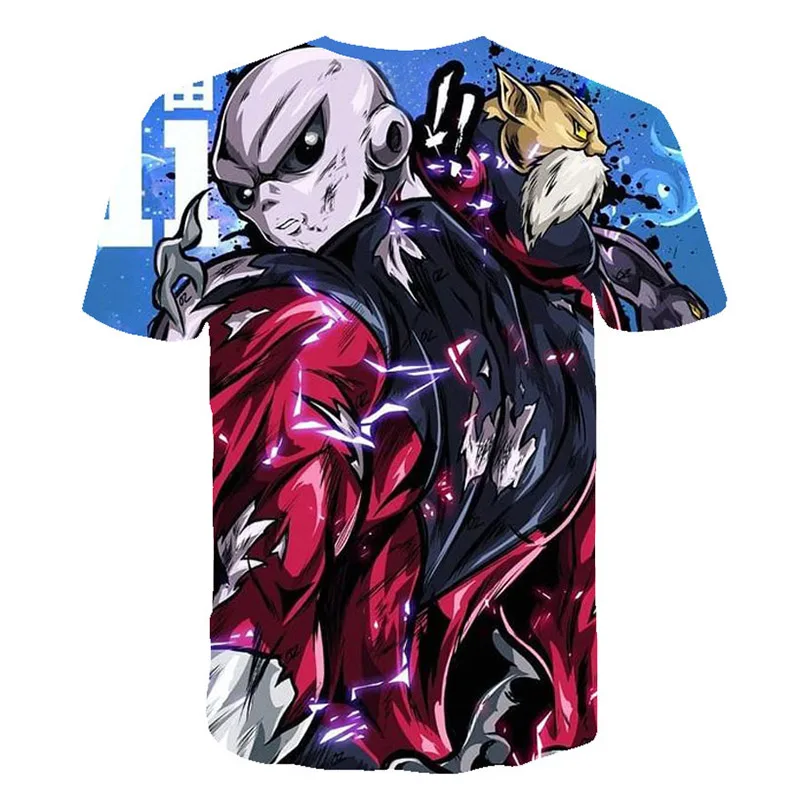 Новинка Мужская 3D футболка Dragon Ball Z Ultra Instinct Goku Super Saiyan God Blue Vegeta с рисунком летняя футболка Размер 6XL