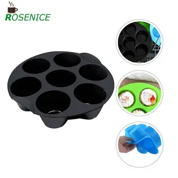 

Silicone Muffin Cake Cups Air Fryer Accessories 7 Grids Cake Cups (Random Color)