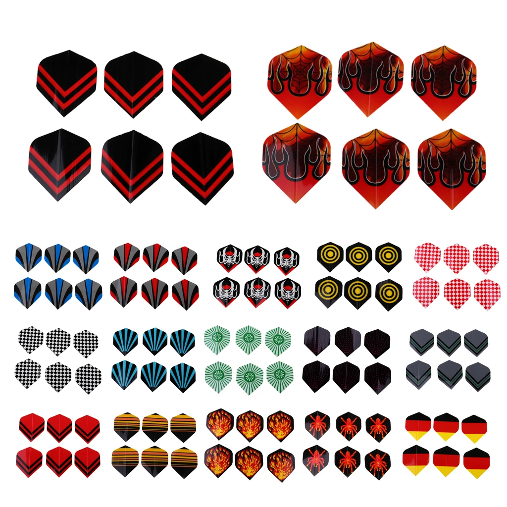 6Pcs Standard Shape Dart Flights Tail Accessories Professional Premium PVC Equipment Supplies For Dart Games