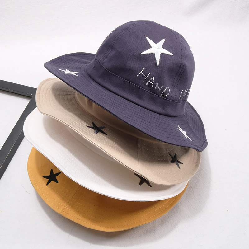 Big Star Print Bucket Hat Outdoor Beach 
