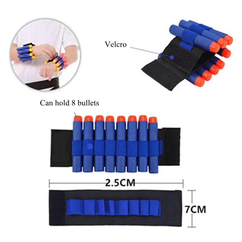 6pcs Nerf Gun Toy Children Tactical Nerf Gun Toy Childreun Accessories Waistcoat Ammo Holder Pistol Nerf Bullets Toy Clip Darts