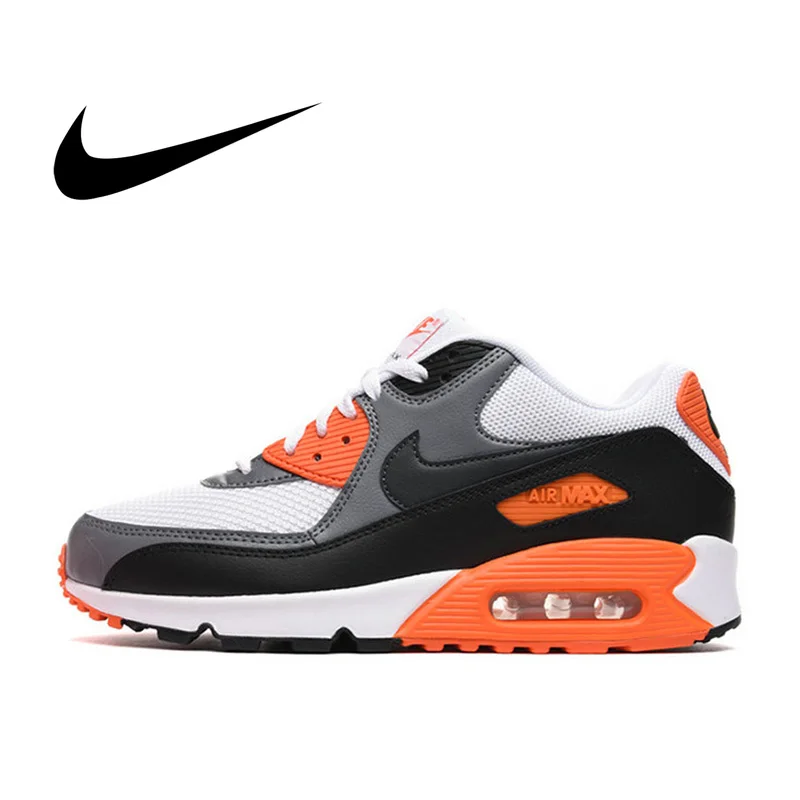 Оригинальные подлинные мужские кроссовки для бега NIKE AIR MAX 90, Дышащие Беговые кроссовки для бега, амортизирующие спортивные уличные кроссовки 537384