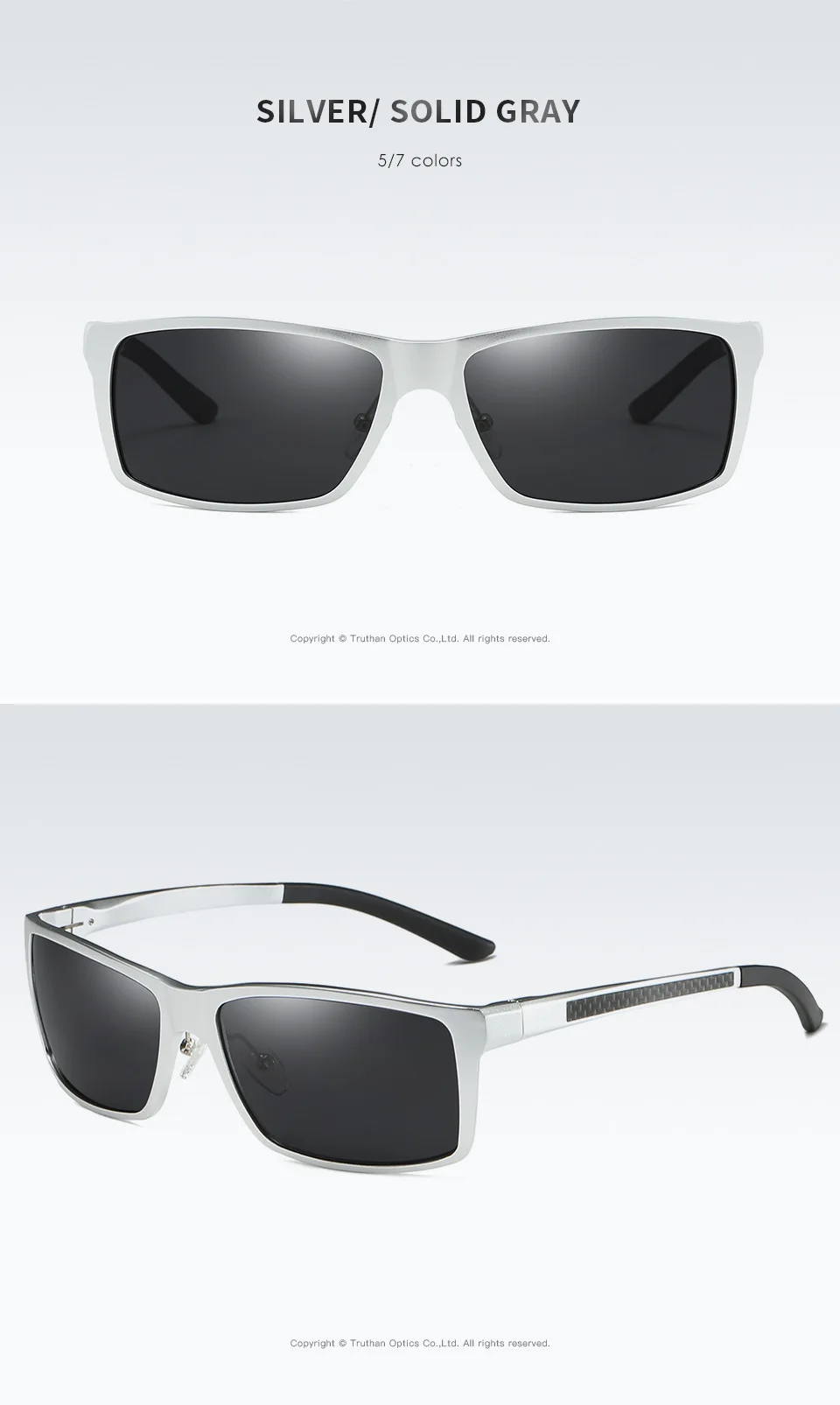 High Quality Mens Aluminum Sport Sunglasses Wrap-Around Rectangle Polarized Sun Glasses for Men Driving Sunglass Anti-glare 5089
