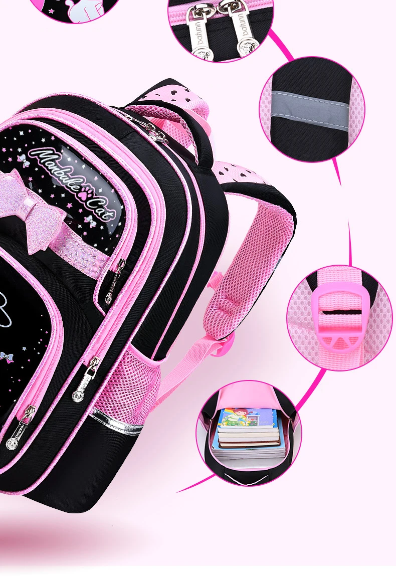 Waterproof Children School Bags Cartoon Cute Princess Backpacks Orthopedic Kids Book Bags for Teenage Girls Schoolbags Mochila