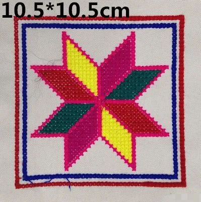 1 шт. модная разноцветная Вышивка крестом аксессуары со стразами аппликацией MIAO этнический Вышивка Патчи - Цвет: 6