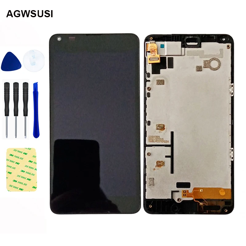 

For Nokia Microsoft Lumia 640 N640 Touch Screen Digitizer Sensor Glass + LCD Display Panel Module Monitor Assembly With Frame