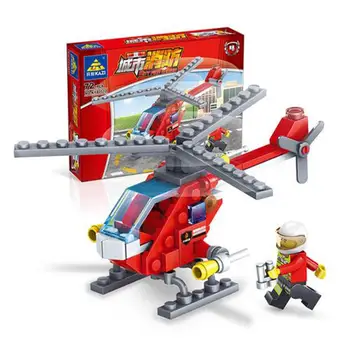 

348PCS Cartoon Blocks 4-in-1 Fire Blocks Fully Compatible City Firefighter Children's Building Blocks Toy