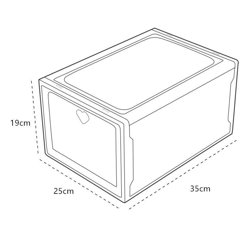 Флип-кроссовки коробка прозрачный ящик чехол Пластиковые обувные коробки сапоги органайзер для хранения унисекс домашний гардероб отделочный контейнер