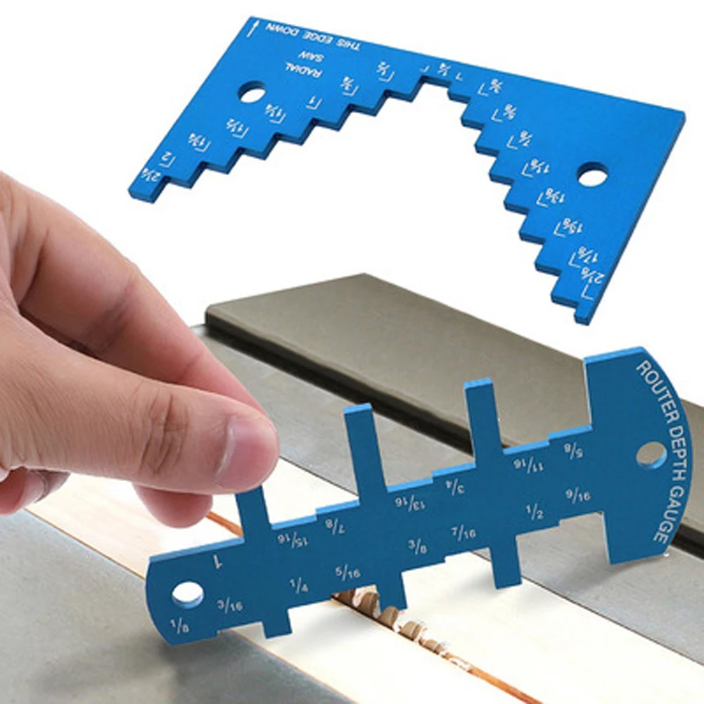 

Table Saw Measuring Ruler Depth Measurement Height Limit Gauge Small Saw Blade Woodworking DIY Gadget Tools