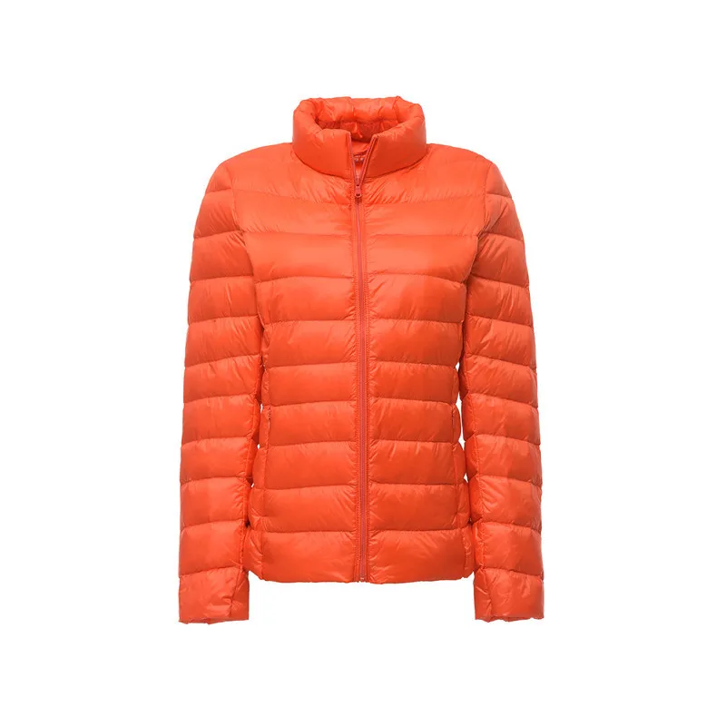Тонкая одежда на белом утином пуху, Женские топы и блузки, корейское пальто, пуховик, женская зимняя одежда, женский зимний пуховик - Цвет: Orange