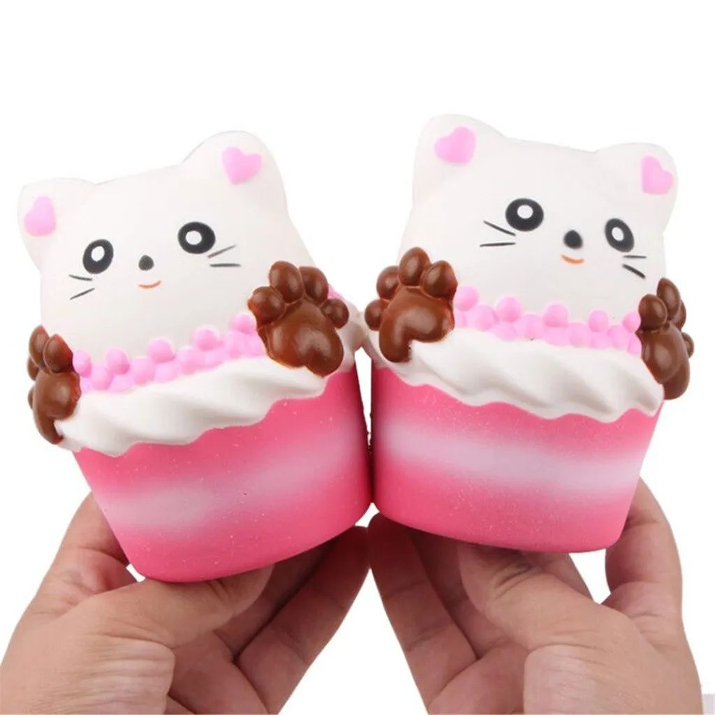 Kawaii Улыбка милый кот антистресс игрушки коготь чашка медленно поднимающийся крем ароматическая декомпрессия Игрушка антистресс Спиннер для детей#1128