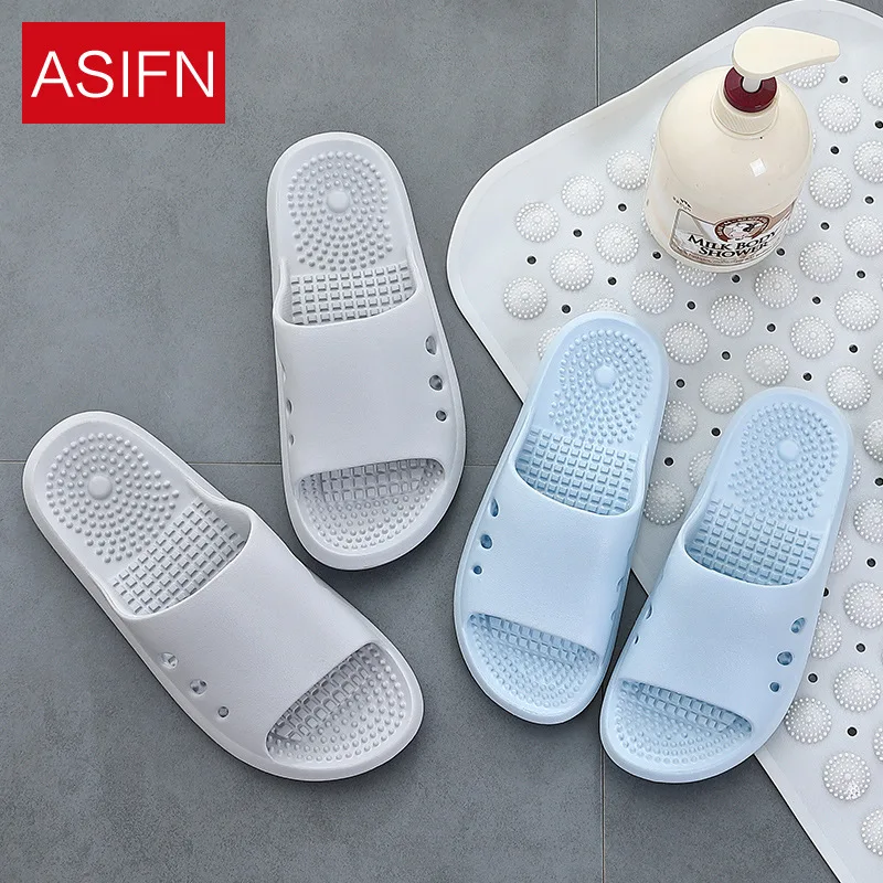 

Summer Slipper Female Bathroom Bath Anti-slip Couples Indoor Eva Japanese Style Sandals Home Simple Massage Slippers