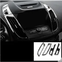  Stainless Steel Air Outlet Vent / Ciga Lighter Frame For Ford Kuga 2013 14 15 16 17 18 2019  AAA118 