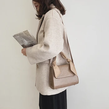 

Mini Stone Pattern PU Leather Crossbody Bags For Women 2020 Luxury Shoulder Messenger Bag Lady Totes Designer Handle Handbags