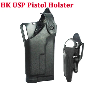

Tactical HK USP Compact Gun Carry Case Belt Holster Flashlight Bearing RH Military Hunting Airsoft Gun Quick Drop Holster