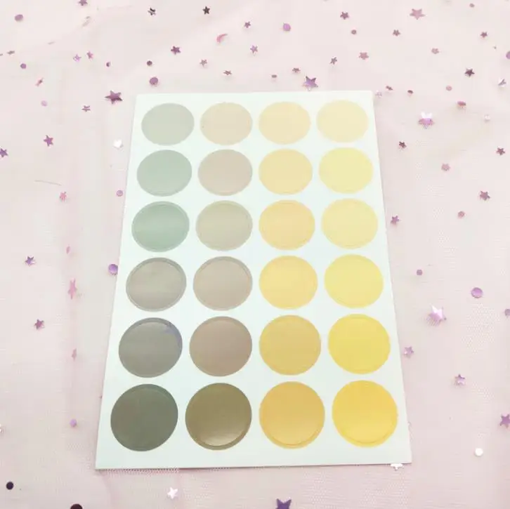 4 1 Pcs Kawaii Gradient Color Round Circle Label Stickers Scrapbooking Decorative Sticker Korean Stationery DIY Diary Album - Цвет: 4