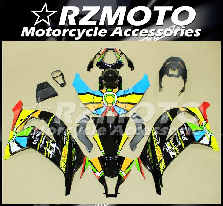 4 подарки ABS Обтекатели комплект подходит для kawasaki Ninja ZX-10R 2011 2012 2013 10R, возрастом 11, 12, 13, 14, 15, тела, цвет красный, желтый, классные