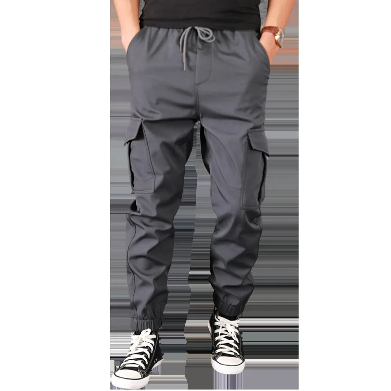 Мужские брюки с несколькими карманами, свободные осенние и зимние военные спортивные штаны, повседневные рабочие брюки