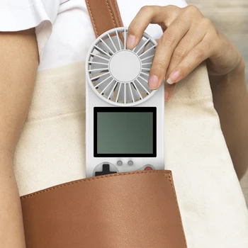 

Game Console Handheld Fans Portable USB Electric Mini LCD Screen Gift Summer Rechargeable Cooling Tool Leisure Children Retro
